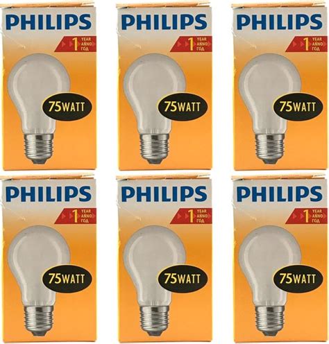 Philips Gloeilamp 75Watt E27 Fitting Mat Dimbaar