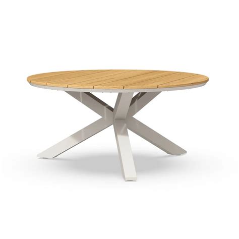 Omnigo Dining Table Teak Cm Cream White Groenrijk Beneden