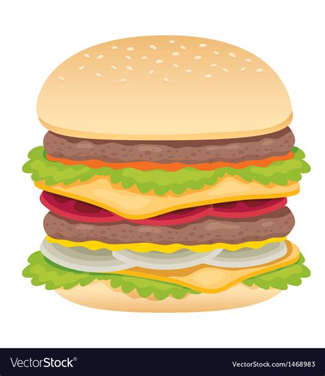 Hamburger Royalty Free Vector Image Vectorstock