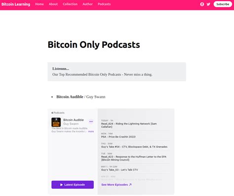 Bitcoin Only Podcasts