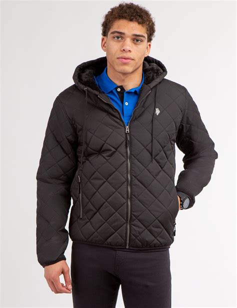 Diamond Quilted Fleece Jacket Us Polo Assn