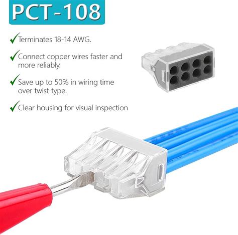 478047 Wago 773 168 18 To 12 Awg 8 Port Push In Wire Connector Push In