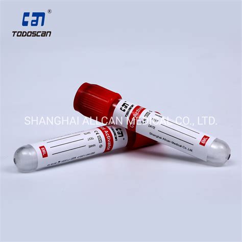 Single Use Plastic Glass Red Clot Activator Blood Collection Tube