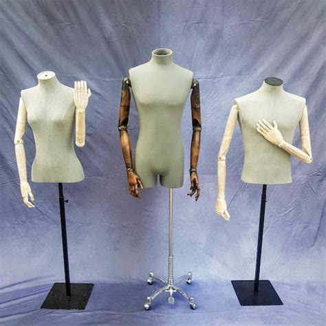 Male Tailors Dummy With Articulated Arms On Stand LONDON PROP HIRE