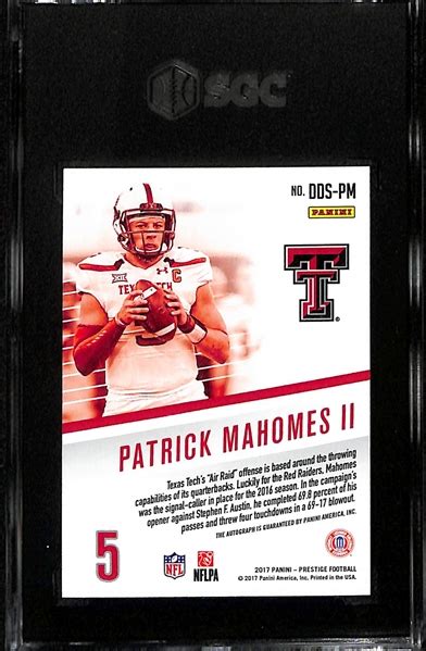 Lot Detail Panini Prestige Patrick Mahomes Ii Draft Day