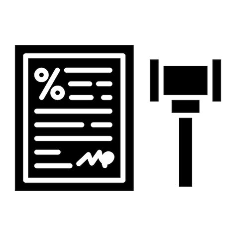 Premium Photo Tax Law Glyph Solid Black Illustration