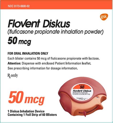 Flovent Diskus Package Insert Prescribing Information