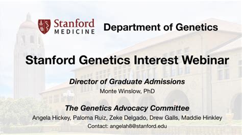 Home Department Of Genetics Stanford Medicine