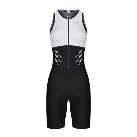 Women S Gen Ii Elite Aero Sleeveless Tri Suit White Black Roka