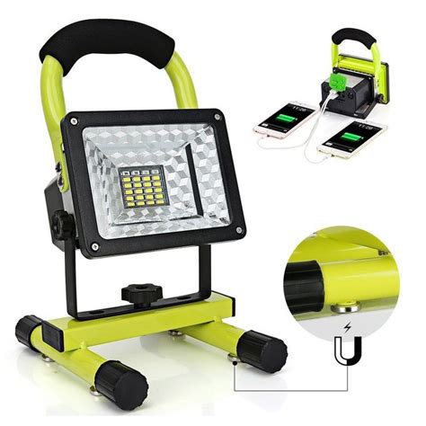 15w Rechargeable Portable LED Work Light With Magnetic Base With Dual