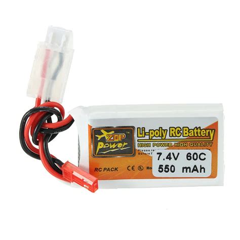 High Quality ZOP Power 7 4V 550mAh 70C 2S Lipo Battery JST Plug