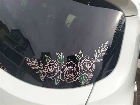 Floral Decal Flower Sticker Rose Car Sticker Car Window - Etsy