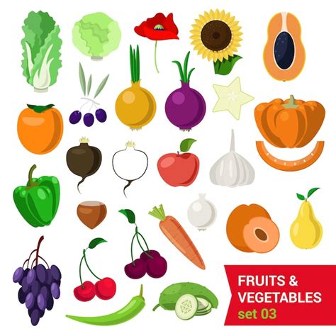 Premium Vector Flat Fruit Collection