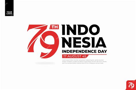 Premium Vector 79th Indonesia Independence Day Logotype