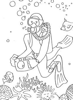 Deep Sea Diver Coloring Page Coloring Pages