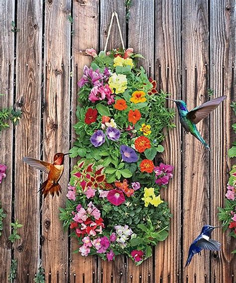 Take a look at this Hanging Hummingbird & Butterfly Flower Garden today! | Flower garden design ...