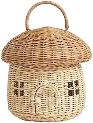 Amazon Mushroom Basket With Lid Rattan Mushroom Storage Basket