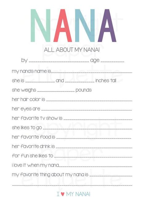 Nana Printables - Printable Word Searches