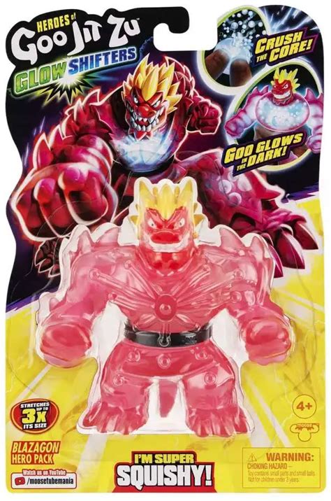 Heroes Of Goo Jit Zu Glow Shifters Blazagon Action Figure Goo Glows In