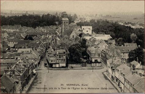 Verneuil sur Avre Panorama pris de la Tour de l église de la