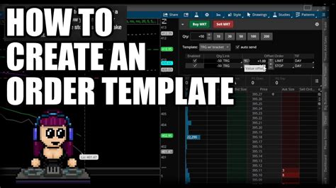 How To Make An Order Template In Thinkorswim Tos Youtube