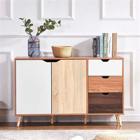 Buy Huisen Furniture Multi Wood Storage Cabinet With Drawers Large Kitchen Cupboard Long