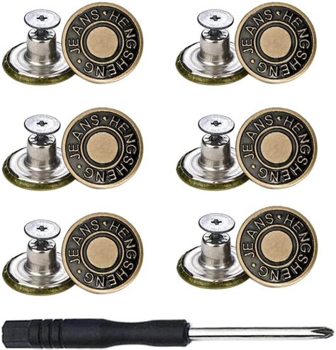 Lot de 10 boutons de pantalon à clipser Boutons réglables améliorés