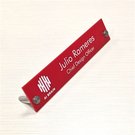 Acrylic Desk Name Plates Rectangle Shape