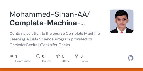 Github Mohammed Sinan Aa Complete Machine Learning And Data Science