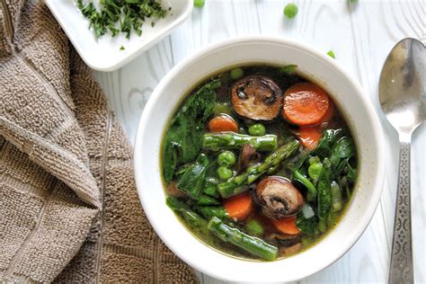 Spring Vegetable Soup With Asparagus Plant Based And Broke