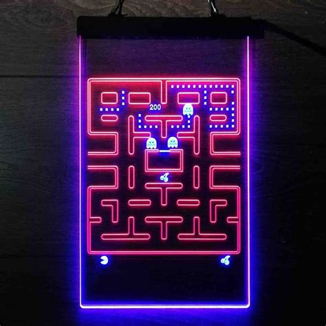 PacMan Arcade Dual LED Neon Sign Led Neon Signs Led Signs Custom