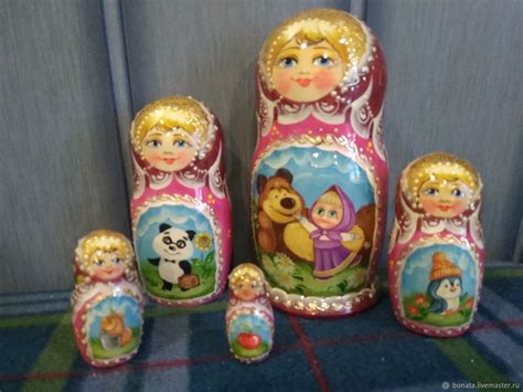 Матрешка 5 мест " Маша и Медведь" в интернет-магазине на Ярмарке ...