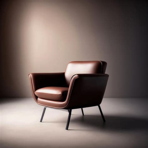 Une Chaise Marron Se Trouve Dans Une Pi Ce Avec Un Mur De Couleur