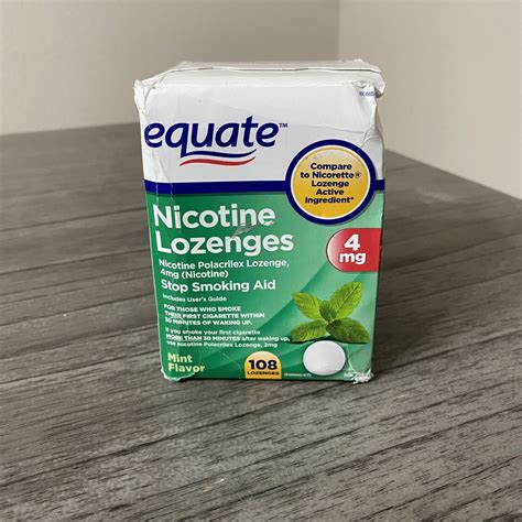 Equate Nicotine Polacrilex Lozenges 4 Mg Mint Flavor 108 Count 02 25