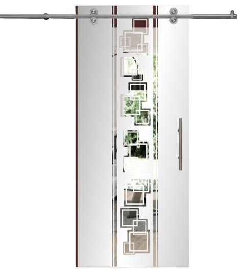 Single Sliding Glass Barn Door Design V2000 36 X81 Contemporary Interior Doors By Glass