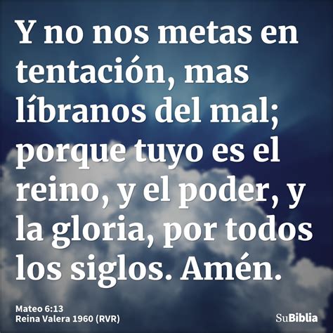 Mateo 6 13 Biblia