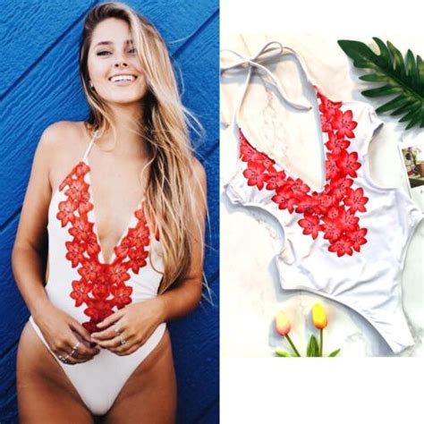 2018 Summer New Women One Piece Swimsuits Flower Printed Push Up Monokini Bikini Sexy Women
