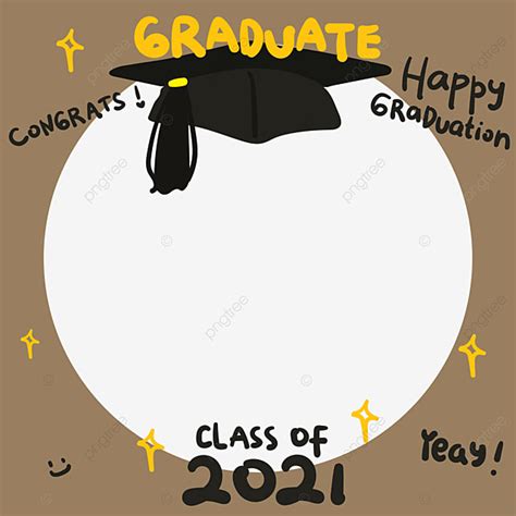 Facebook Instagram Youtube Vector Hd Images Cute Frame Graduation