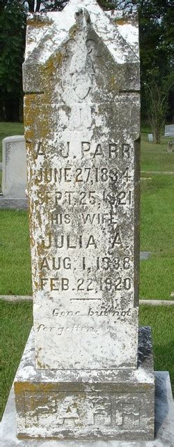 Andrew Jackson Parr M Morial Find A Grave