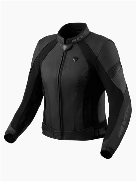 Kurtka Motocyklowa Damska Sk Rzana Revit Xena Czarno Szara Black