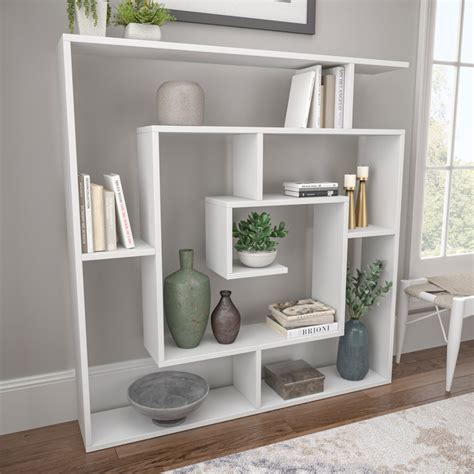 Hashtag Home Abston Geometric Bookcase And Reviews Wayfair