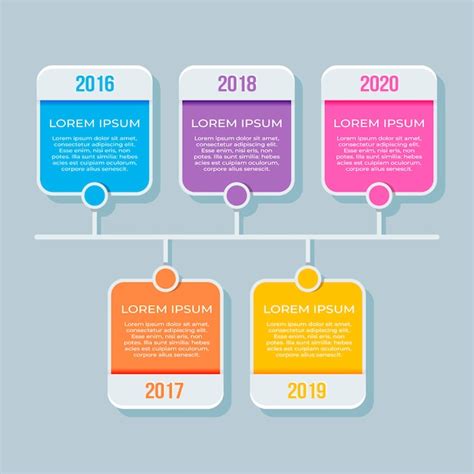 Plantilla De Infografia De Datos De Linea De Tiempo De Circulos Con