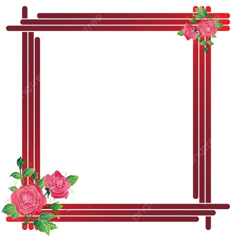 Red Flower Frame Vector Design Images Frame Wood Red Flower Wood Red