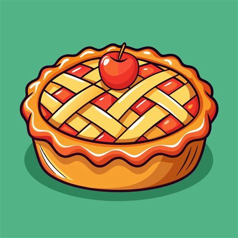 Apple Pie Food Vector Illustration Premium Ai Generated Vector