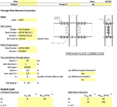 Hss Spreadsheet Design Aids Steel Tube Institute