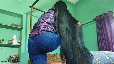 Gorgeous Black Wet 4ft Long Hair Play Thick Long Hair Play For