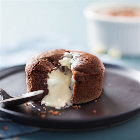 Recette Gâteau au chocolat coeur coulant chocolat blanc