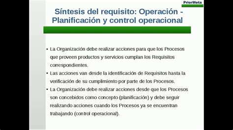 Operación Planificación y control operacional YouTube