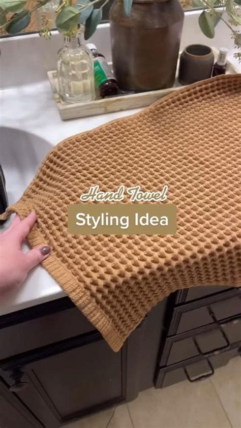 Hand Towel Styling Idea Simple Hand Towel Folding Hack Bathroom