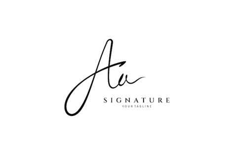 Logotipo Inicial De Aa En Estilo De Dise O De Firma En Blanco Y Negro